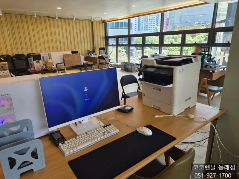 코코렌탈 부산 동래점 [ 신규 오픈 사무실 ] 올인원 PC, 엡손 복합기 렌탈 설치
