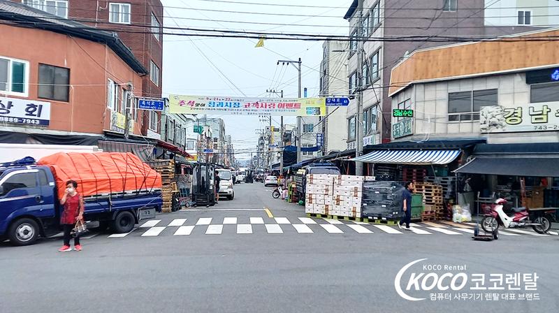 진주사천점 - 진주청과전통시장 환급행사 노트북 렌탈 설치